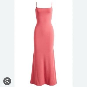 Reformation cosmo knit dress small new with tags long dress rib knit unlined